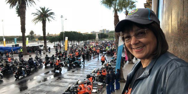 Patricia de Lille at the Grand parade for the Bikers for Mandela Day event.