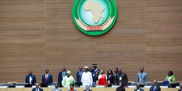 African leaders at the closing of the 26th African Union Summit in Addis Ababa, in 2016.