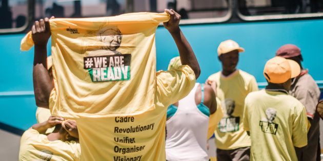 ANC supporters at a rally in Clermont township south of Durban on December 9, 2017.