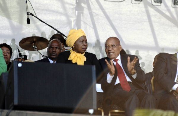 Dlamini-Zuma and President Zuma during the 2016 Women's Day celebrations in Pretoria.