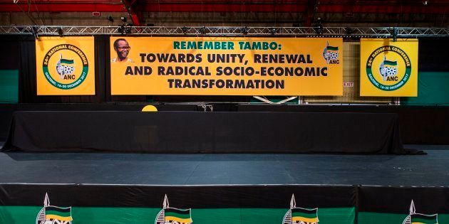 The stage in the plenary hall at Nasrec where the ANC's 54th national conference is being held.