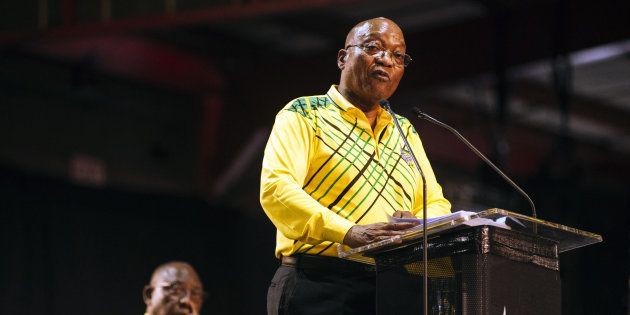 President Jacob Zuma speaks at the 54th national conference of the African National Congress party (ANC) in Johannesburg, South Africa, on Saturday, Dec. 16, 2017.