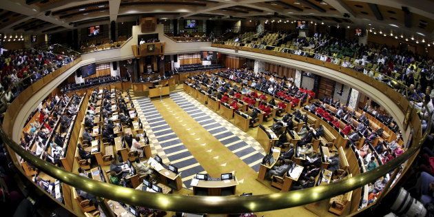 South Africa's Parliament in Cape Town during a motion to impeach President Jacob Zuma after the Constitutional Court ruled that he breached the Constitution.