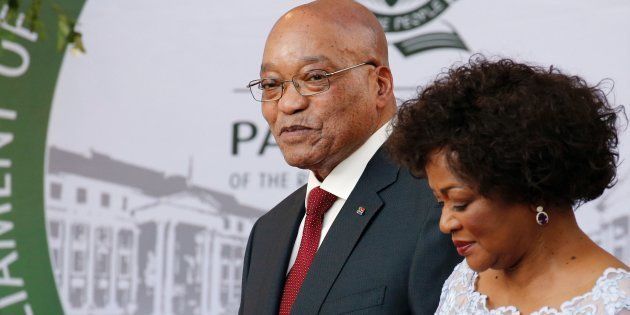 South African President Jacob Zuma and National Assembly speaker Baleka Mbete.