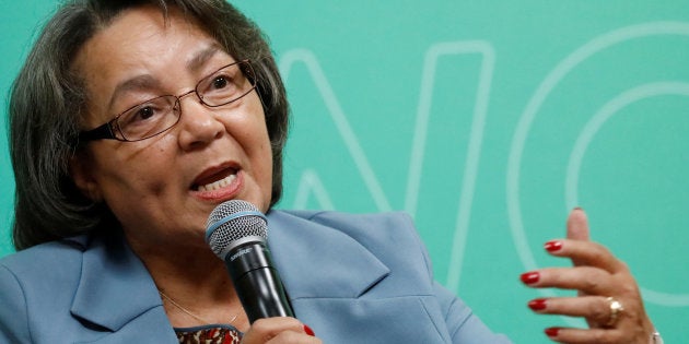 Cape Town Mayor Patricia De Lille speaks during the C40 Cities Women4Climate event in New York City, U.S., March 15, 2017.