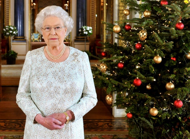 Queen Elizabeth records her Christmas message in 3D from Buckingham Palace, Dec. 7, 2012.