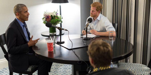 Prince Harry interviews Barack Obama for a BBC Radio 4 program.