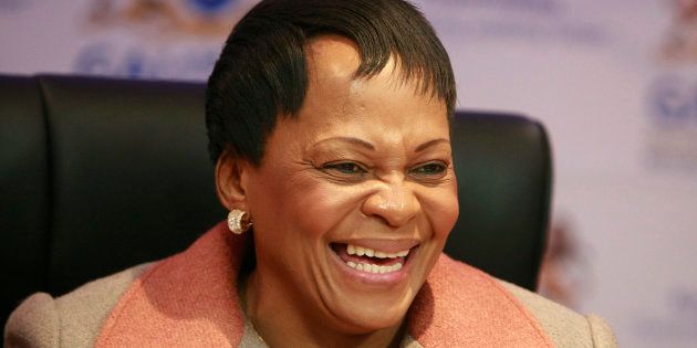 Gauteng Premier Nomvula Mokonyane announces the cabinent reshuffle on July 16, 2012 in Johannesburg, South Africa. The Premier reshuffled her provincial cabinet following the resignation of former housing MEC Humphrey Mmemezi.