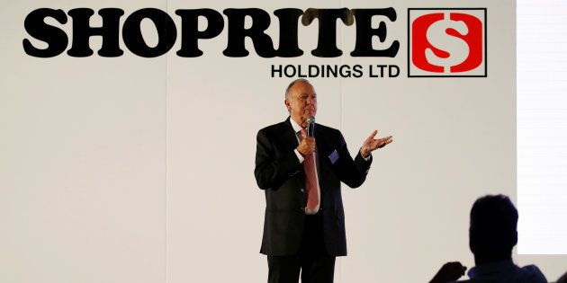 Shoprite Holdings Chairman Christo Wiese, whose companies also include Steinhoff International, speaks as Shoprite reported it's results in Cape Town, South Africa, February 21, 2017.