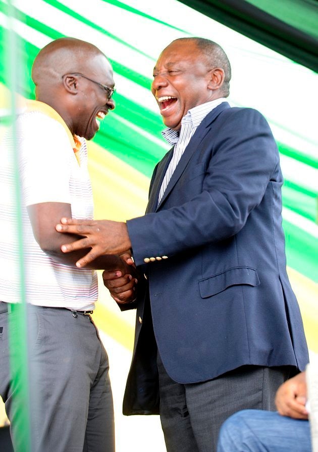 ANC Deputy President Cyril Ramaphosa and Finance Minister Malusi Gigaba on January 10, 2013, in Pietermaritzburg.