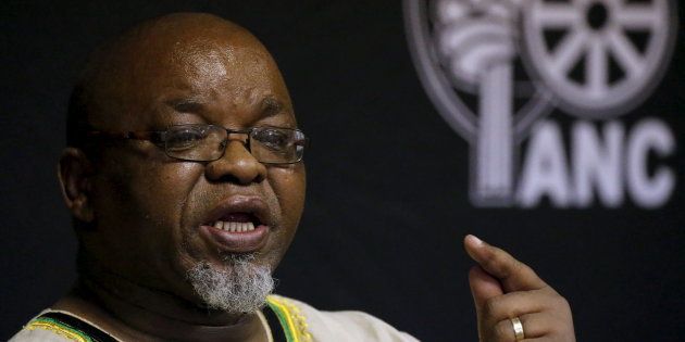 African National Congress (ANC) Secretary General Gwede Mantashe briefs the media at the end of the party's National Executive Committee (NEC) three-day meeting in Pretoria, South Africa March 20, 2016.