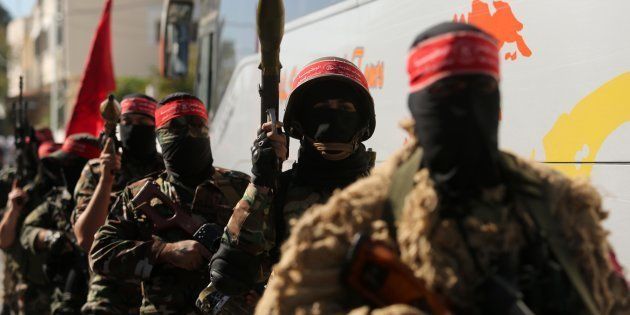 Palestinian militants of the National Resistance brigades.