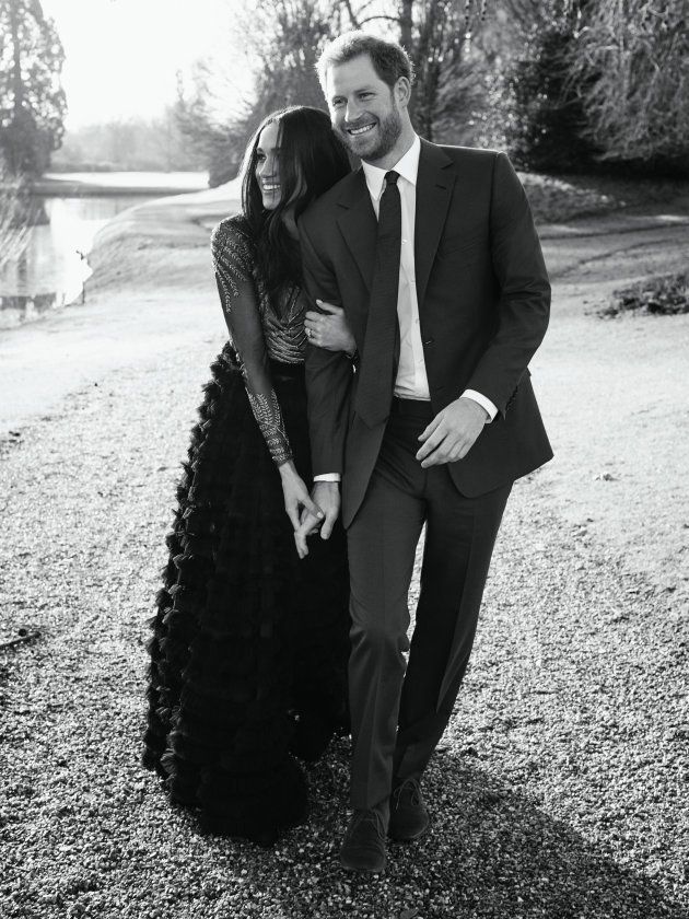 Prince Harry and Meghan Markle's official engagement photo.