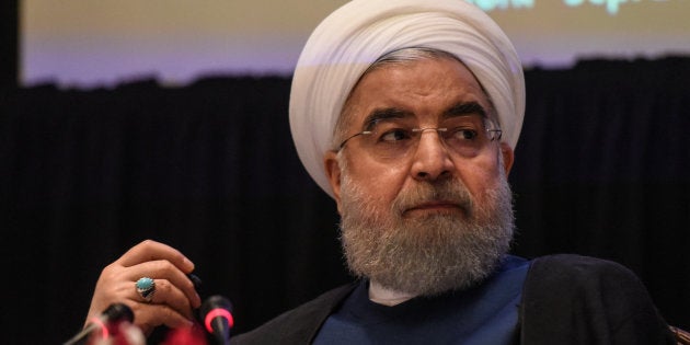 Iran's President Hassan Rouhani delivers remarks at a news conference during the United Nations General Assembly in New York City, U.S. September 20, 2017.