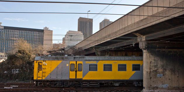 Metro Train in inner-city Johannesburg.