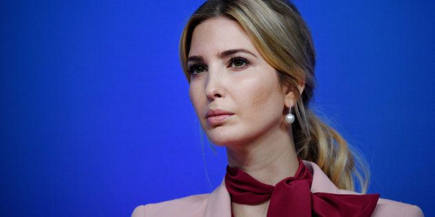 Ivanka Trump attends a session named 'Taking women-owned businesses to the next level' as part of the World Bank and International Monetary Fund annual meetings in Washington, DC, on October 14, 2017. / AFP PHOTO / JIM WATSON (Photo credit should read JIM WATSON/AFP/Getty Images)