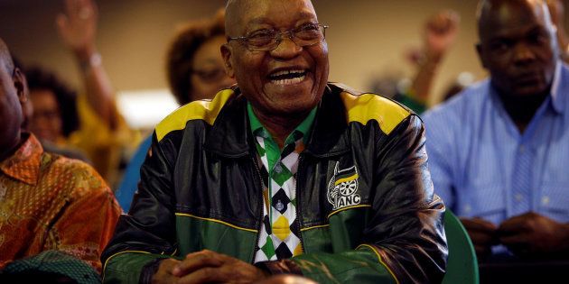 President Zuma reacts during the closing address at the ANC's 54th national conference. December 21, 2017.