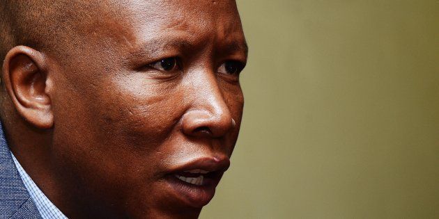 Economic Freedom Fighter (EFF) leader Julius Malema during an interview on July 21, 2017 in Johannesburg, South Africa.