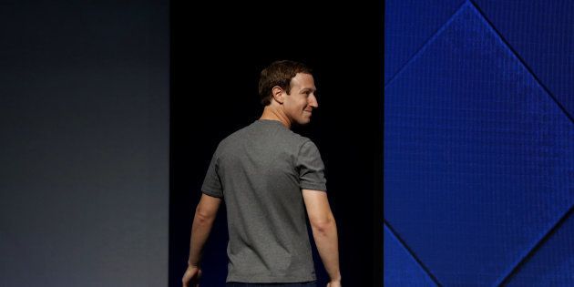 Facebook Founder and CEO Mark Zuckerberg exits the stage during the annual Facebook F8 developers conference in San Jose, California, U.S., April 18, 2017.