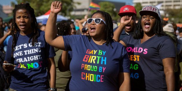 South Africans marching in the annual Gay Pride Parade during the three-day Durban Pride Festival. June 24, 2017.