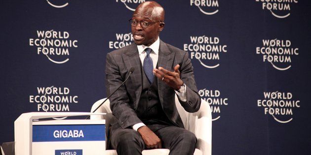 South African Finance Minister Malusi Gigaba gives his remarks as part of panel discussion during the first day of the World Economic Forum on Africa in Durban on May 3, 2017.