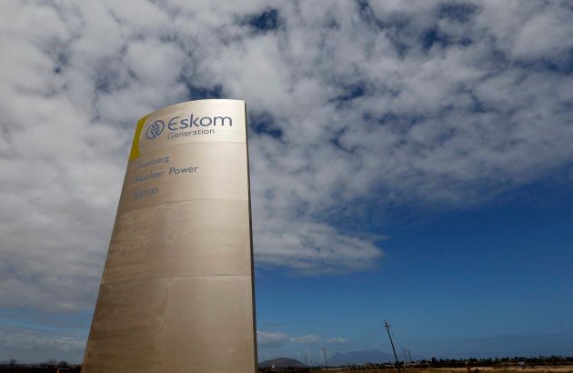 The logo of state power utility Eskom outside Cape Town's Koeberg nuclear power plant in this picture taken March 20, 2016.