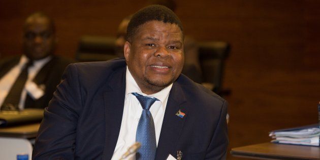 South African Minister of State Security David Mahlobo at the SADC Double Troika summit on Lesotho on July 3, 2015 in Pretoria, South Africa. The summit is expected to find a solution to Lesothoï¿½s political crisis. (Photo by Gallo Images / Sunday Times / Simphiwe Nkwali)