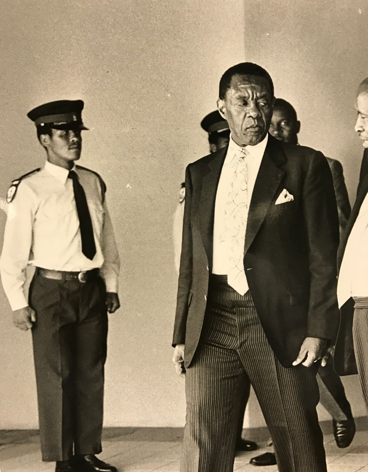 Lucas Mangope at Bophuthatswana's 13th independence celebrations on December 6 1990.