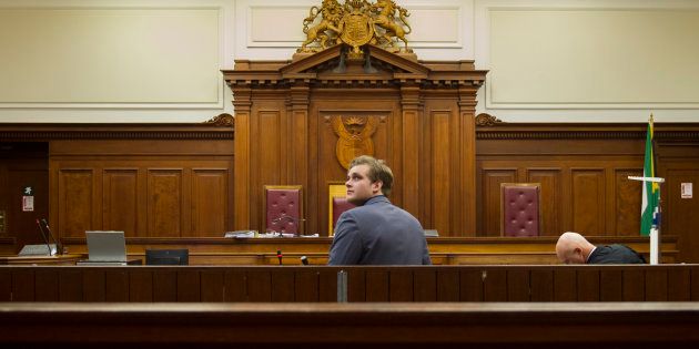 CAPE TOWN, SOUTH AFRICA â MAY 16: Murder accused Henri van Breda at the Western Cape High Court during day 12 of his trial on May 16, 2017 in Cape Town, South Africa. Stephanie Op't Hof, who lived opposite the Van Breda home, at around 10pm heard âvery loud male voicesâ that sounded as if they were fighting. Henri Van Breda is accused of the brutal murders of his parents and brother, and the attempted murder of his sister in 2015. (Photo by Gallo Images / Beeld / Jaco Marais)