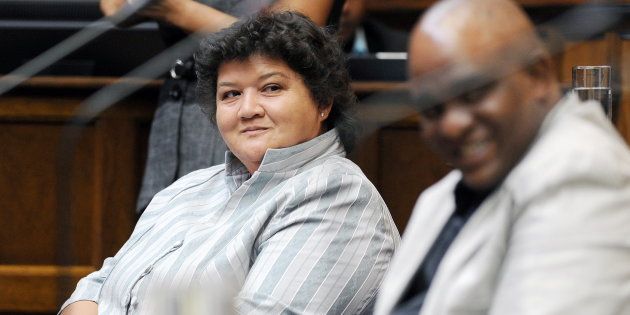 CAPE TOWN, SOUTH AFRICA - FEBRUARY 17: Leader of the ANC in the Western Cape Lynne Brown during the Western Cape State of the Province Address on February 17, 2012 in Cape Town. South Africa. (Photo by Gallo Images / Foto24 / Danielle Karallis)