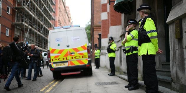 A controlled explosion was used to gain entry to a property in Manchester city centre on Wednesday