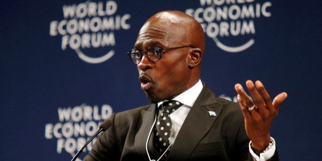 South Africa's Finance Minister Malusi Gigaba speaks at the World Economic Forum on Africa 2017 meeting in Durban, South Africa, May 4, 2017.