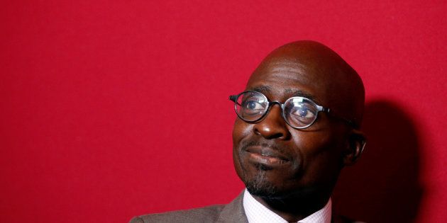 South Africa's Finance Minister Malusi Gigaba speaks with journalists at the World Economic Forum on Africa 2017 meeting in Durban, South Africa, May 5, 2017. REUTERS/Rogan Ward