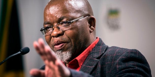 ANC secretary general Gwede Mantashe at a press conference at Luthuli House in Johannesburg on May 29 2017.