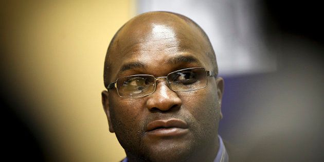 JOHANNESBURG, SOUTH AFRICA - AUGUST 01: (SOUTH AFRICA OUT) Police minister Nathi Mthethwa addresses the media during a press conference at the Rosebank Police Station, on August 1, 2011 in Johannesburg, South Africa. A South African Police (SAPS) firearms clerk shot and killed a police captain, fired at and injured the station manager of the Rosebank police station then turned the gun on himself. (Photo by The Times/Gallo Images/Getty Images)