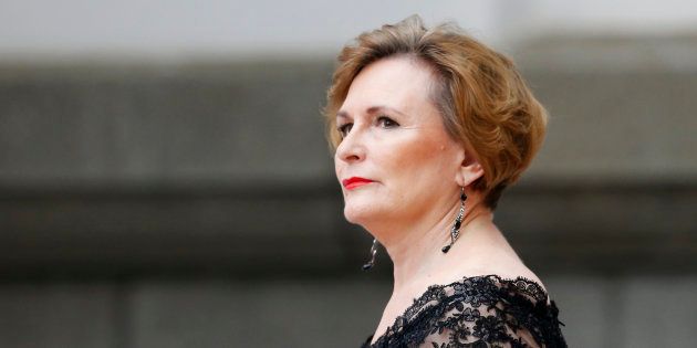 Premier of the Western Cape, Helen Zille arrives for President Jacob Zuma's Sate of the Nation address at the opening session of Parliament in Cape Town, February 12, 2015.