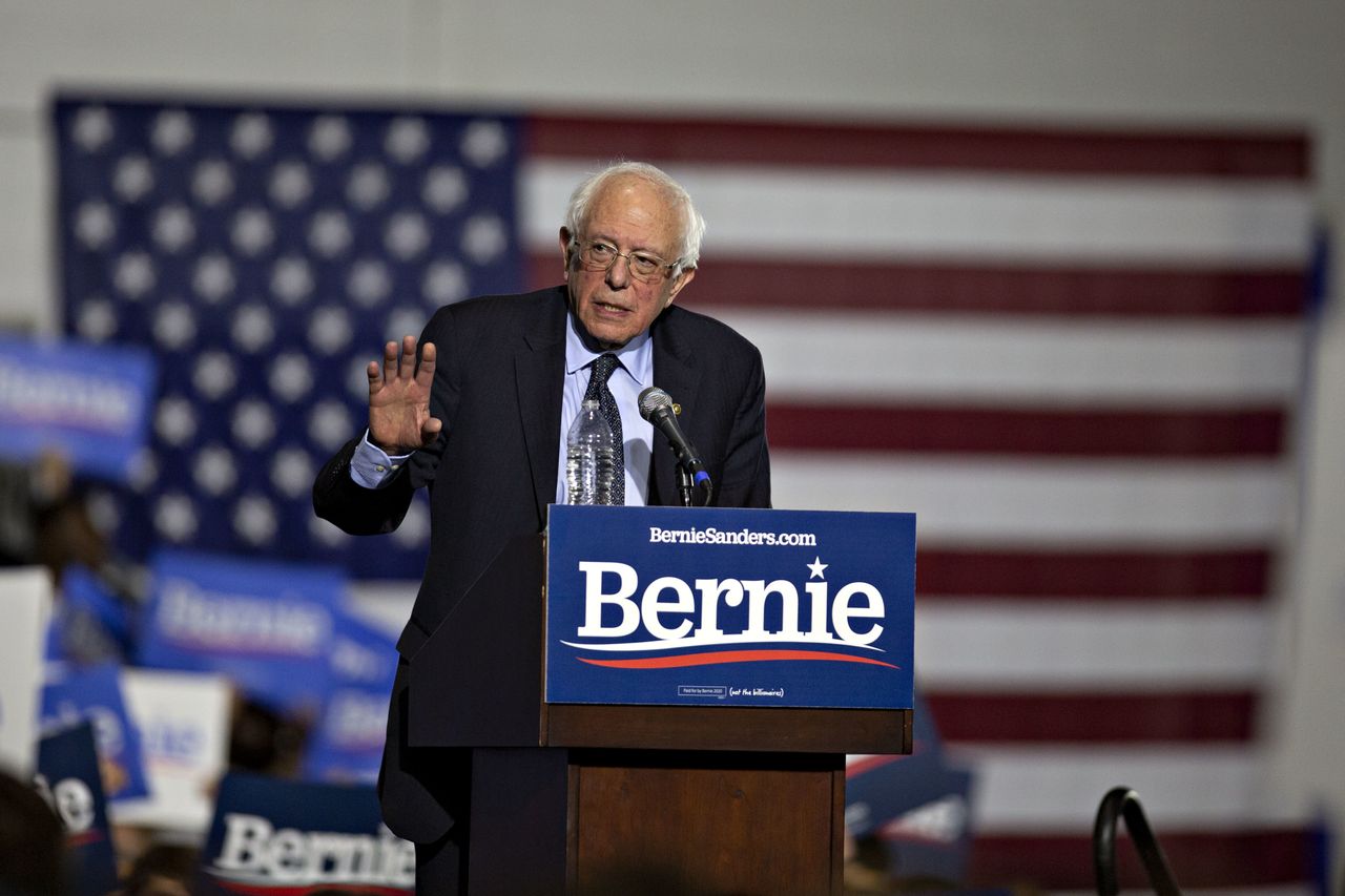 Sen. Bernie Sanders (I-Vt.) at a presidential campaign rally in Chicago on March 3, 2019, where he opened up about his work in the civil rights movement.