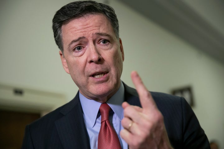Trump told NBC that he fired FBI Director James Comey (pictured) because "this Russia thing with Trump and Russia is a made-u