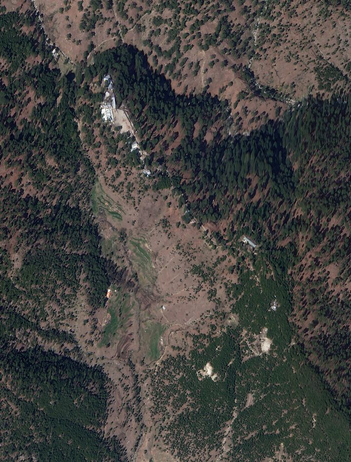 A satellite image shows a madrasa near Balakot, Khyber Pakhtunkhwa province, Pakistan, March 4, 2019. 