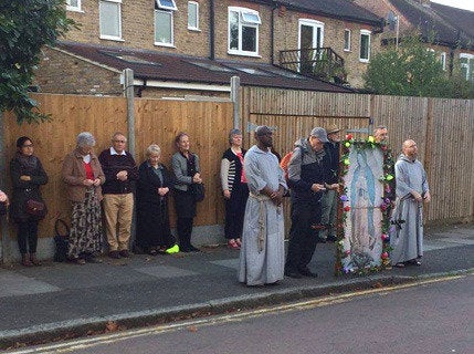 Protesters outside the BPAS clinic on Rosslyn Road