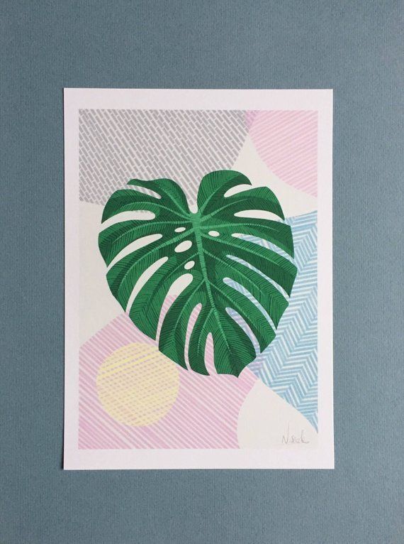Swiss Cheese Plant Print, Nic Stitches, £8-25 (A5-A3) 