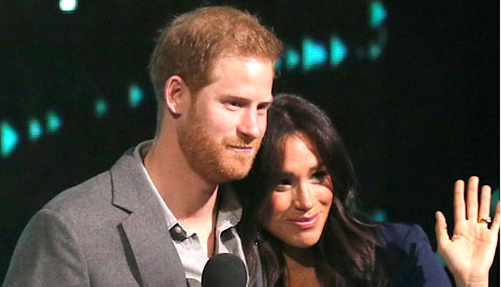 Prince Harry and Duchess Meghan fired up the crowd at a WE Day celebration in London.