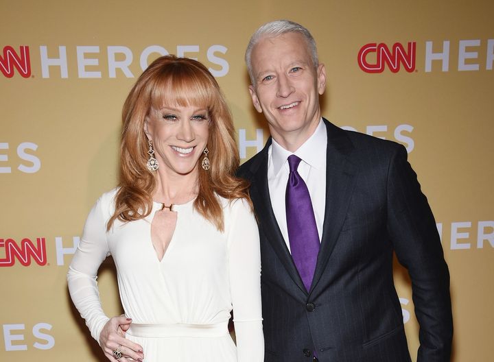 Kathy Griffin said she was "devastated" when Anderson Cooper turned his back on her following a controversial 2017 photo showing her holding a fake severed head of President Donald Trump. 
