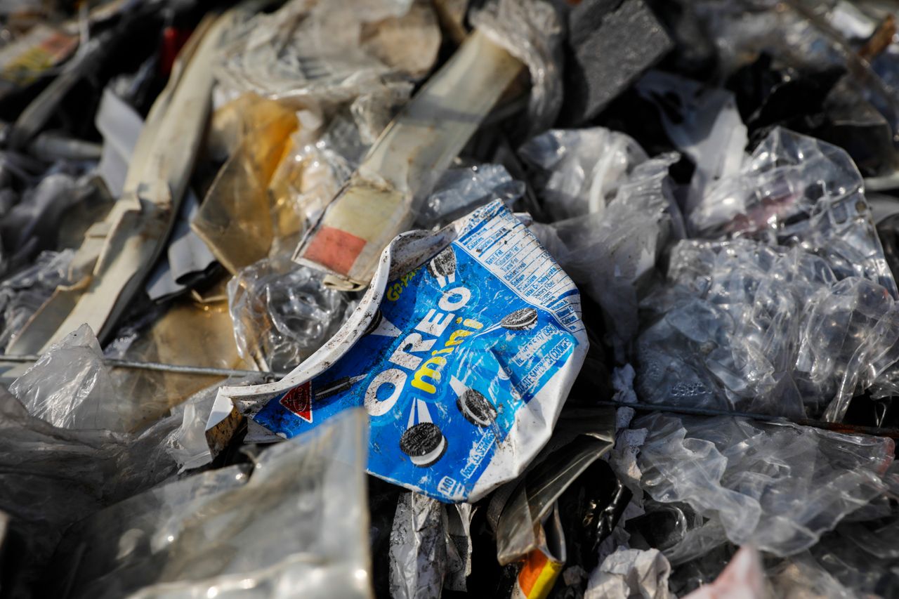 Postconsumer plastic from the U.S. at a dumpsite in Ipoh, Jan. 30. The bulk of discarded plastics, including items put in recycling bins, don’t end up being recycled.