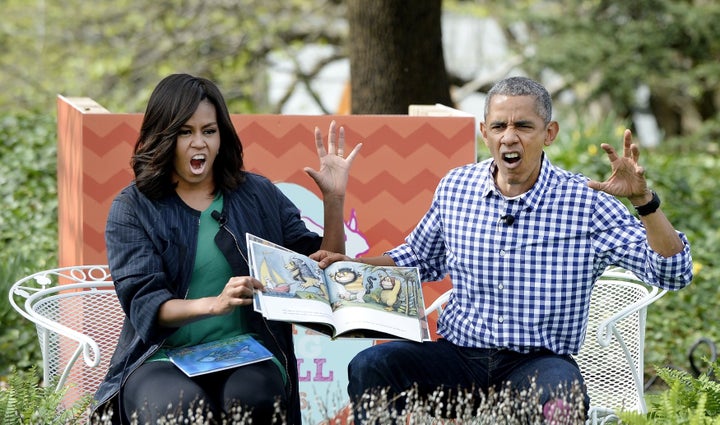 Michelle said former president Barack Obama loves the kids' book <i>Where the Wild Things Are, </i>a title the couple used to read at the Easter Egg Roll event at the White House. 