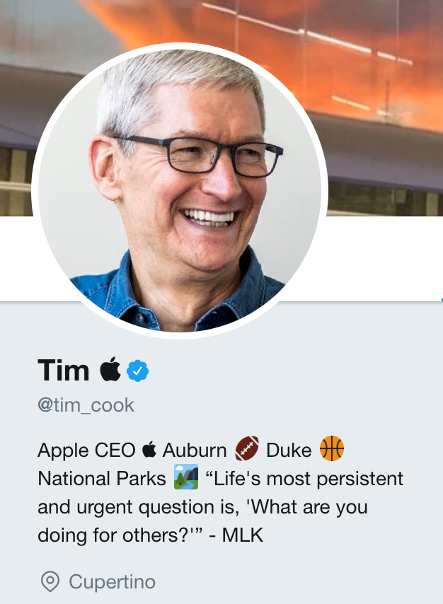 Tim Cook Subtly Shades Trump By Changing His Name On Twitter | HuffPost ...