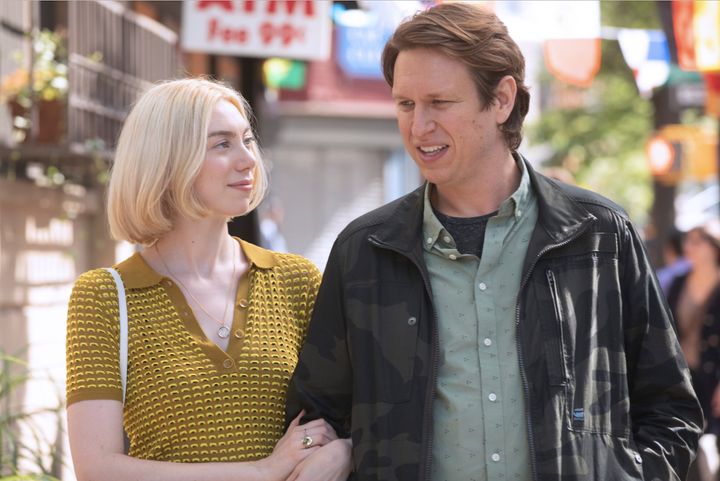 Madeline Wise and Pete Holmes in "Crashing" on HBO.