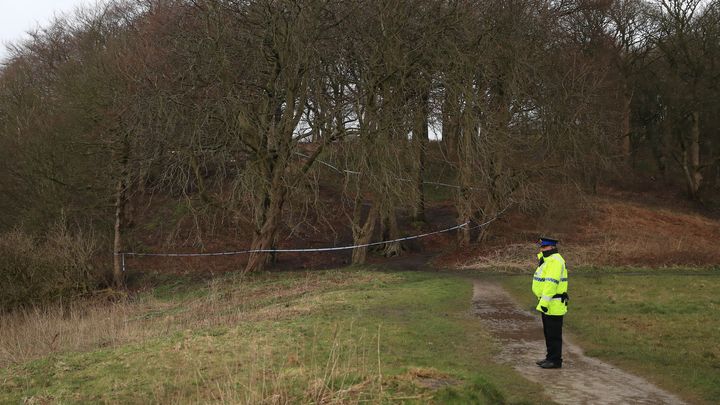 The baby's body was found by two dog walkers 