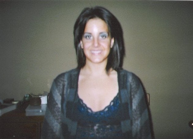 Stefanie, age 26 in this photo, wearing an outfit and eye shadow that apparently warranted a