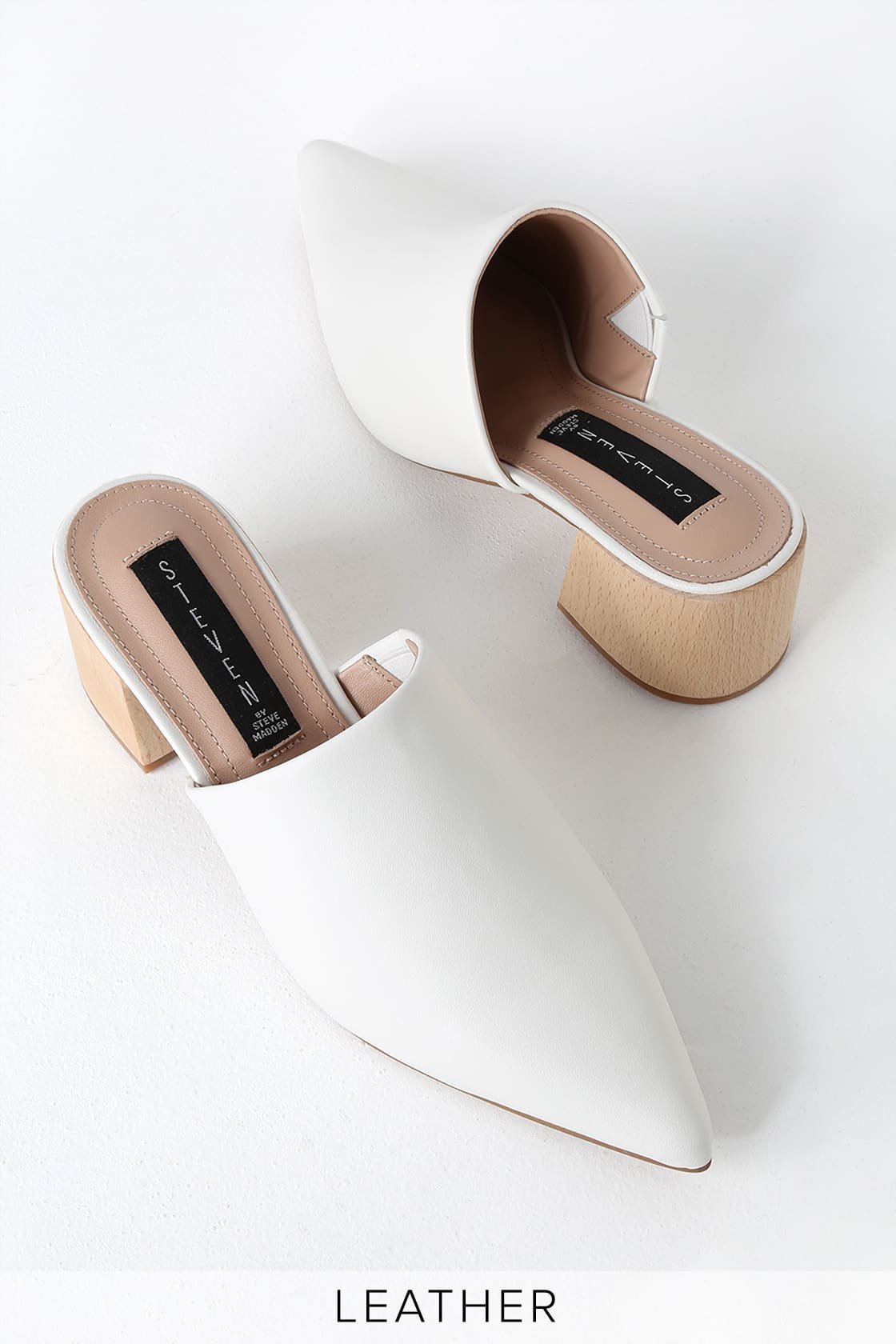 slip on pointed mules